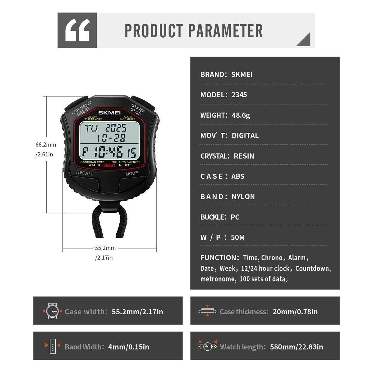 ساعت مچی اسکمی مدل 2345